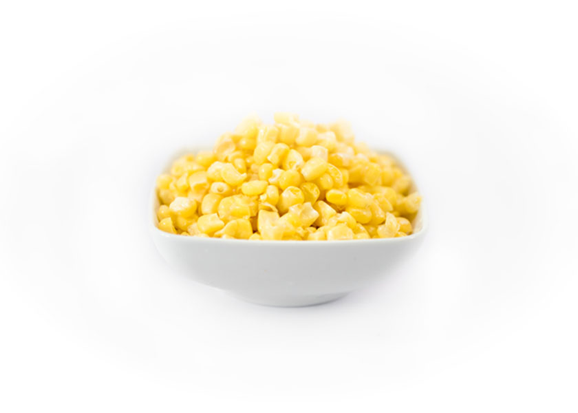 Maiz en granos congelados